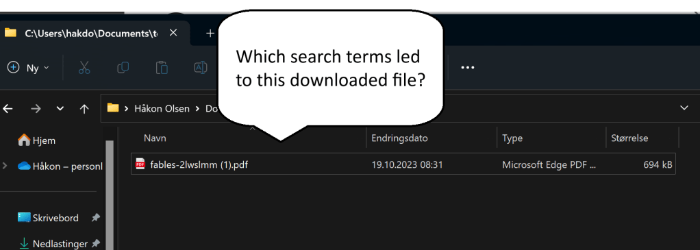 We found a suspicious file - and we believe a search led to this one.